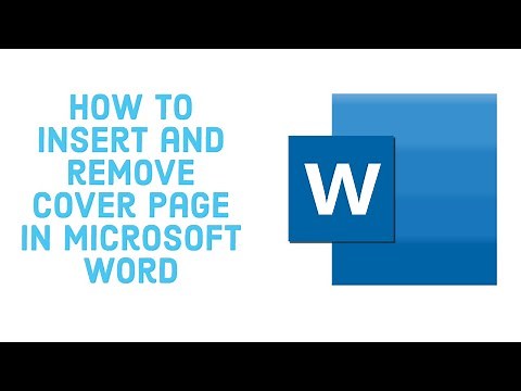 How to insert and remove cover page in Microsoft Word 2016