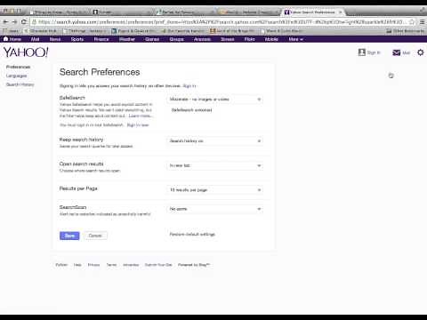 How to enable Yahoo Safesearch