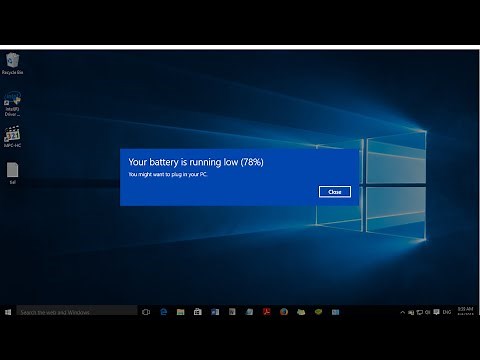 How to enable low battery notification alert in windows 10 and Windows 11