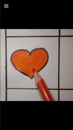 ​Easy Grid Drawing Tutorial: How to Draw a Heart and a Question Mark ❤️❓ #art #heartemoji #drawing
