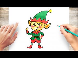 How to Draw A Christmas Elf