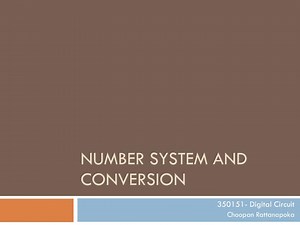 Number System and Conversion - SlideServe