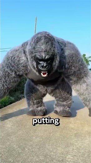 Why did Dad put on that dangerous gorilla suit?! 😲#Catsoftiktok#CatLovers #cat #cute #FunnyCats #fyp