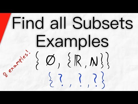 Find All Subsets of a Set (Example Problems) | Set Theory Exercises