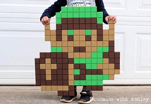 The Legend of Zelda 8-bit Pixel Art | How to Make 8-bit Link - Handmade with Ashley