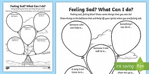 Feeling Sad? What Can I Do? Worksheet
