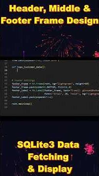 Tkinter + SQLite3 = Business Data Viewer #python