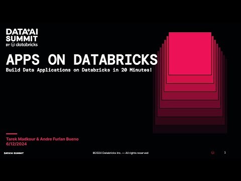Apps on Databricks: Build Data Applications on Databricks in 20 Minutes!