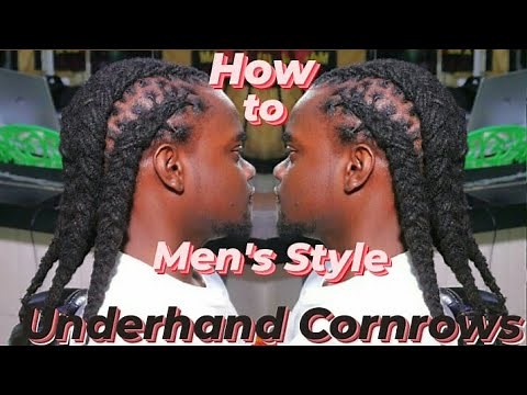 How to Braid Cornrows by Underhand Technique on Dreadlocks Style for Men || The Dutch Braid.