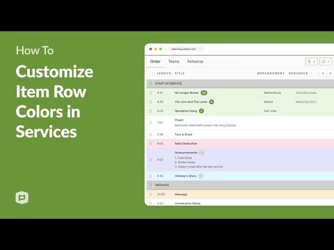How to Customize Item Row Colors in Services