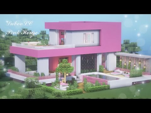 How to Build a Cute Pink House House | Minecraft Tutorial #2 🌸