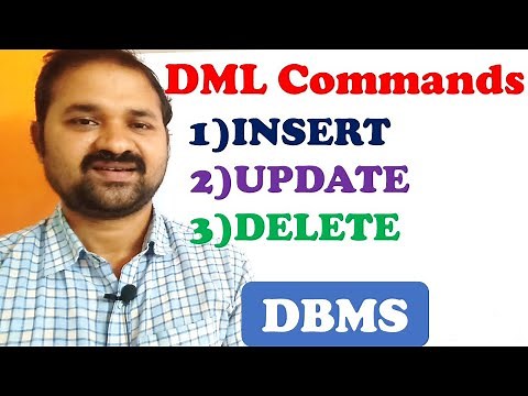 SQL DML Commands || insert || update || delete || DBMS | MySQL implementation || Data Manipulation