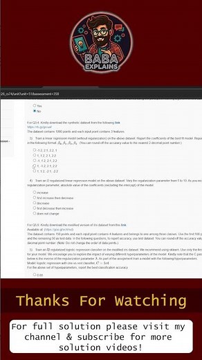 NPTEL Introduction to Machine Learning Week 4 Assignment Answers 2026 | Baba Explains | #nptel