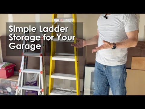 Easy Ladder Storage in Garage