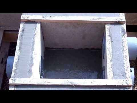 Coulage du béton d'un regard d'eaux pluviales