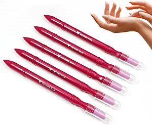 5PCS Victory Ceramic Stone Pointy Pink Pusher Stone Cuticle Remover Stick Stone Sanding Nail File Pumice Stone Nail File