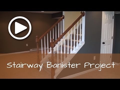 How to Install a Basement Stairway Banister with Newel Post (Complete Detailed Training)