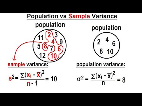 Covariance (3 of 17) Population vs Sample Variance