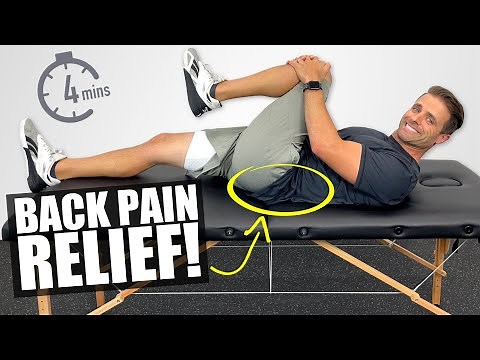 4 Stretches In 4 Minutes To Relieve Lower Back Pain! [FOLLOW ALONG]
