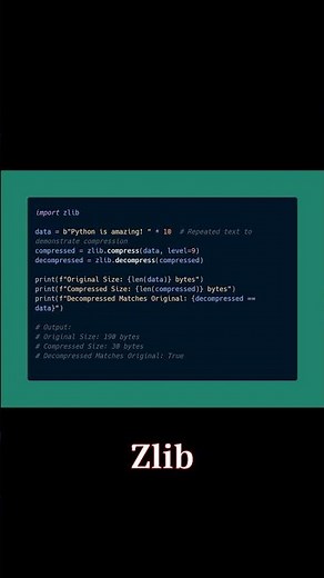 Python Trick: Use zlib for Quick Compression and Decompression