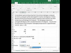Hypothesis Testing for mean