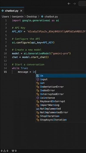Build an AI Chatbot in Python: Easy and Free! #python #ai #chatbot