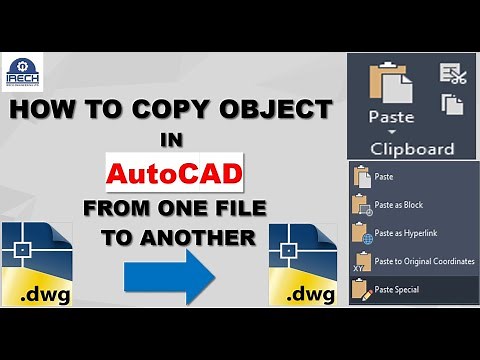 HOW TO COPY OBJECT IN AUTOCAD FROM ONE FILE TO ANOTHER DWG TO DWG