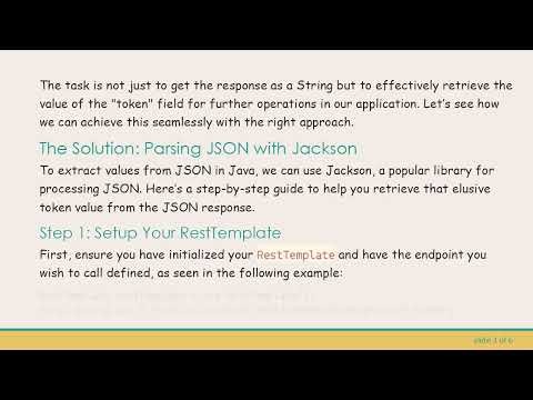 How to Easily Retrieve JSON Values Using RestTemplate in Java