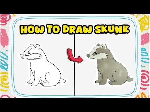 How to Draw a Skunk – Step-by-Step Cute Animal Drawing Guide