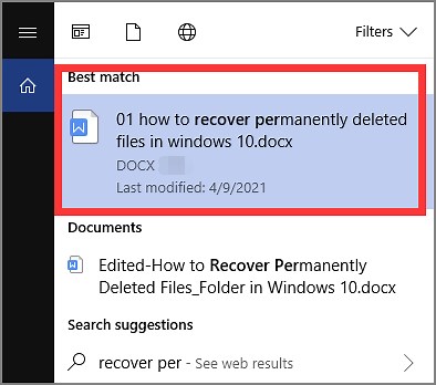 Reliable Ways to Fix I Saved a Word Document and Can't Find It Issue