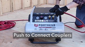 12K views · 114 reactions | Working around the house? Watch and learn why our Fortress 225 PSI Oil-Free Professional Air Compressor is perfect for almost any job! It has an integrated control panel with easy-to-read gauges and two built-in quick connect couplers for easy one-handed hose connection. Learn more here: https://hf.tools/www56402 | Harbor Freight | Facebook