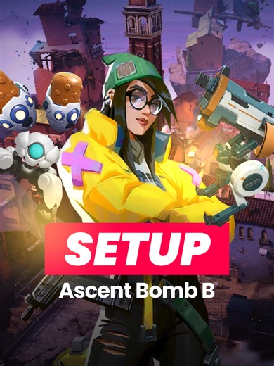 Setup preferido de Killjoy no Bomb B da Ascent — Valorant
