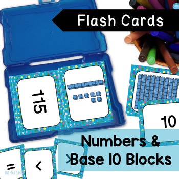 Base 10 Block & Numbers 1-100 Printable Math Flash Cards | K 1st Centers & Games