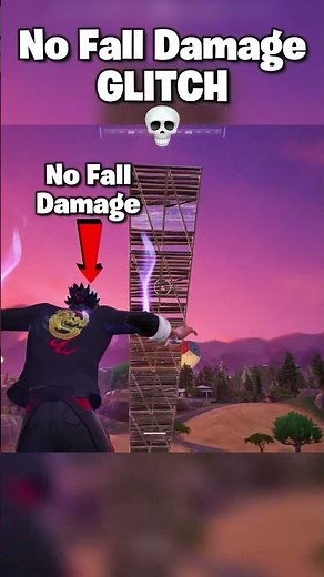NO FALL DAMAGE GLITCH💀 #shorts