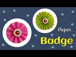 Paper Badge~How to make origami paper badge/tutorial by D Crafts