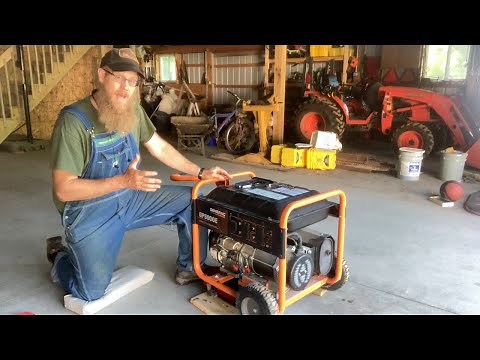 Generac GP8000E Generator - Oil Change, Review, and Connection to House