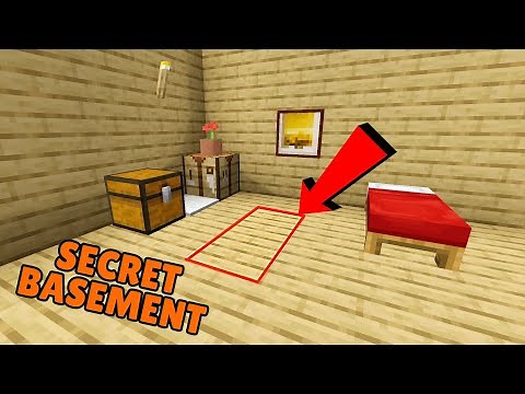 Minecraft: Fully Hidden Secret BASEMENT Tutorial!