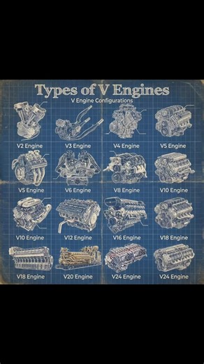 Different types of V engines.#car #carshorts #engine #engineering #automobile #carenthusiast #cars