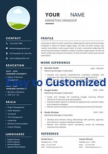 Modèle de CV moderne : Canva/MS Word modifiable, téléchargement immédiat - Etsy France