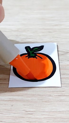 How to make your own sticker • DIY sticker • ORANGE #sticker #diysticker #diystickers #foryou #fyp