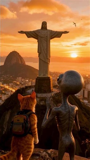 What If a Cat and Alien Explored Earth’s Wonders?