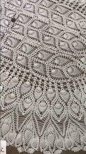 Handmade Crochet tablecloth oval shape