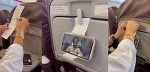 Cool Airplane Trick: Use Air Sickness Bag To Create Mount For Phone - Live and Let's Fly