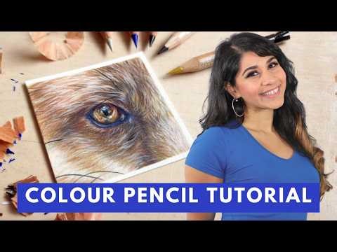 How To Draw a Realistic Fox Eye in Coloured Pencil & PanPastel (Step-By-Step Tutorial)