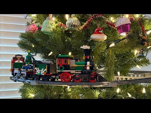 LEGO Trains - Running Trains On The Christmas Tree