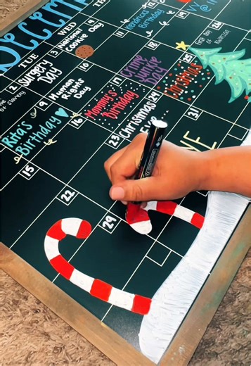 December Chalkboard Calendar Ideas for Festive Planning