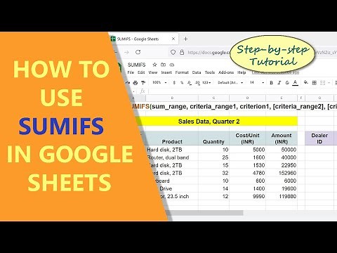 Google Sheets SUMIFS Function | Sum Numbers based on Conditions | Spreadsheet Tutorial