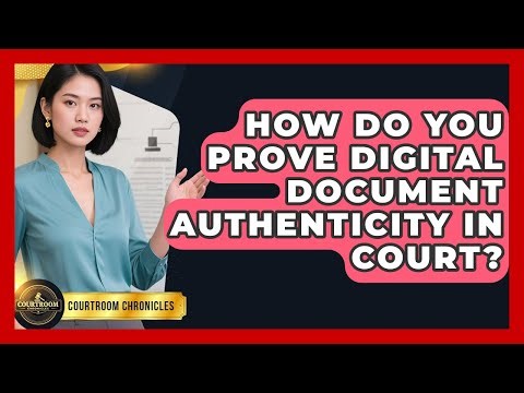 How Do You Prove Digital Document Authenticity In Court? - Courtroom Chronicles