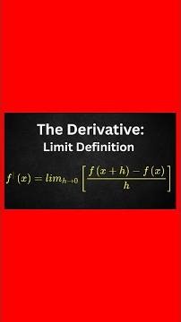 First Principles of Differentiation Fast | Calculus