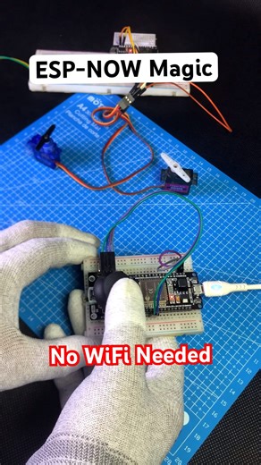 MPU9250 + Joystick | ESP-NOW Servo Control #esp32 #esp8266 #espnow